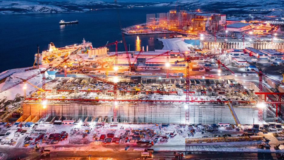 Novatek’s Belokamenka construction yard near Murmansk. (Source: Novatek) belokamenka construction yard Novatek