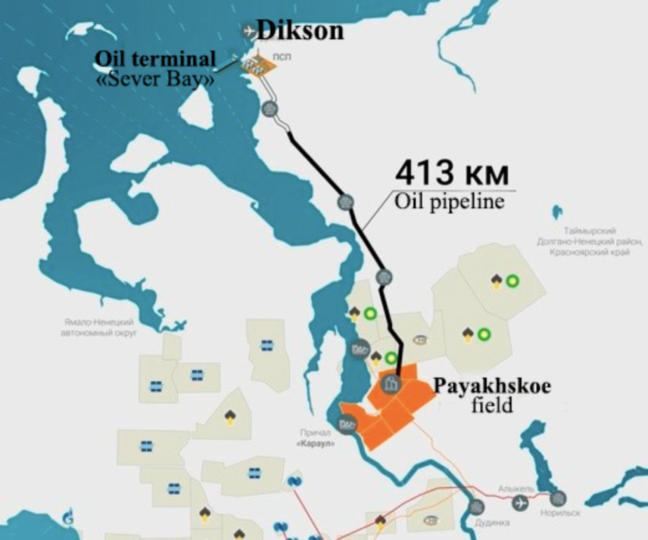 Vostok oil pipeline location CHNL