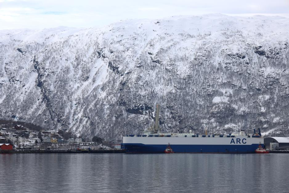 Frakteskipet Arc Integrity til kai i Narvik