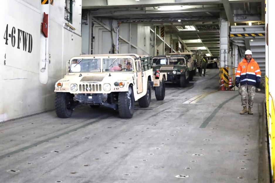 Fra frakteskipet Arc Integrity