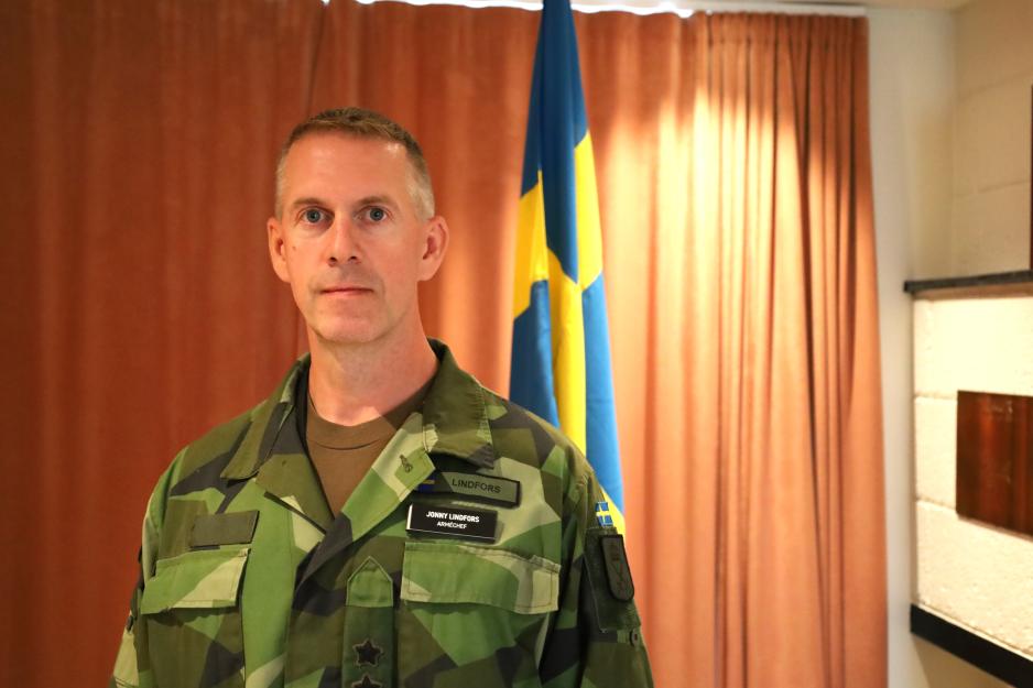 Sveriges hærsjef generalmajor Jonny Lindfors