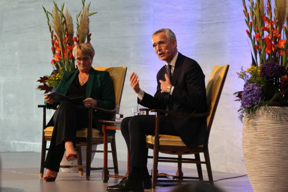 Kate Bundt og Jens Stoltenberg, Oslo rådhus Kate Bundt og Jens Stoltenberg, Oslo rådhus