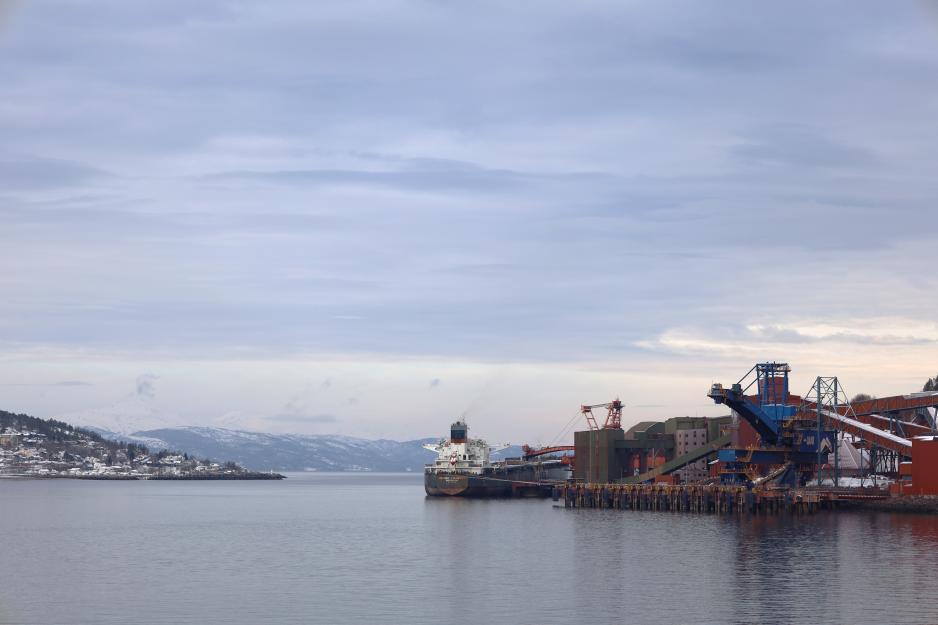 Fra gruveselskapet LKABs havn i Narvik
