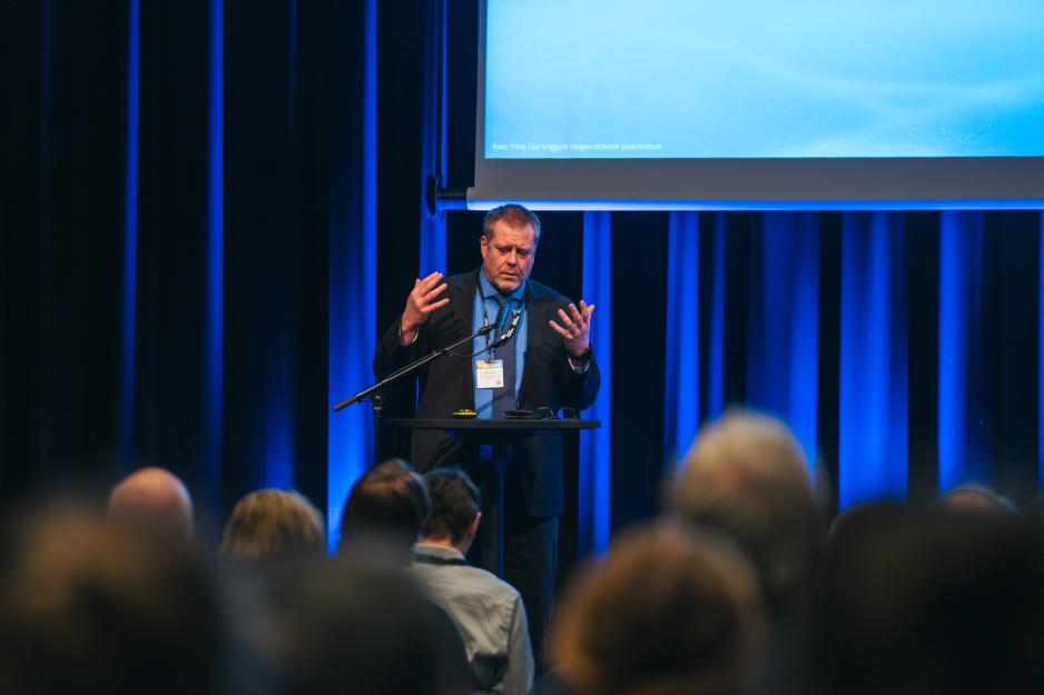 Jørgen Berge, dekan og professor ved UiT Norges arktiske universitet og styreleder i forskningsprogrammet Polhavet 2050 under Arctic Frontiers 2025. (Foto: David Jensen/Arctic Frontiers) Jørgen Berge Arctic Frontiers