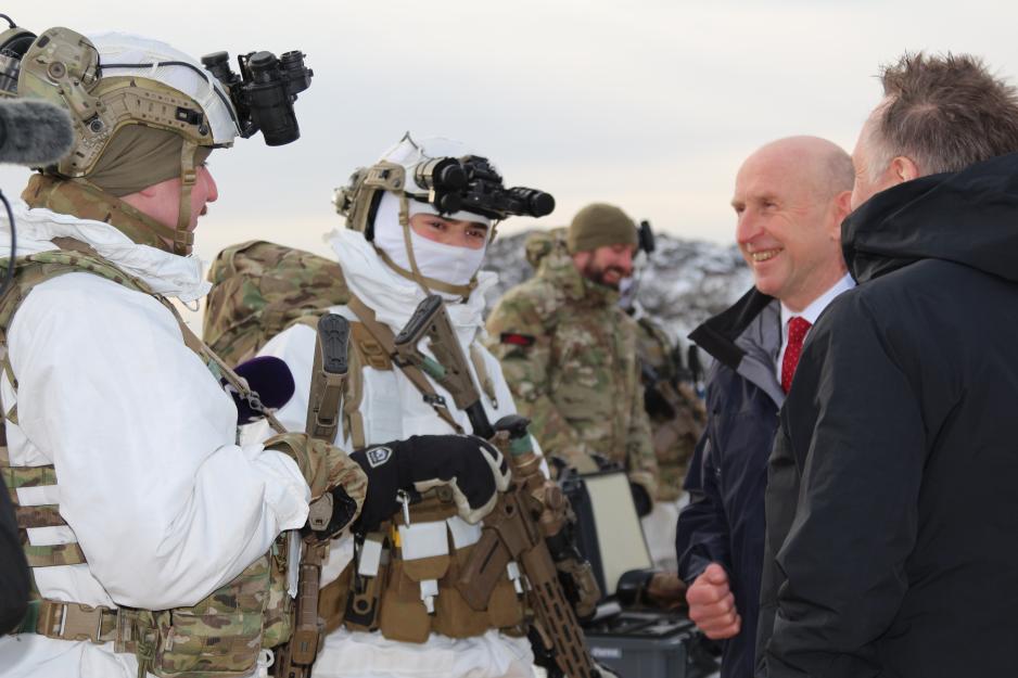 Tore O. Sandvik og John Healey i Bodø