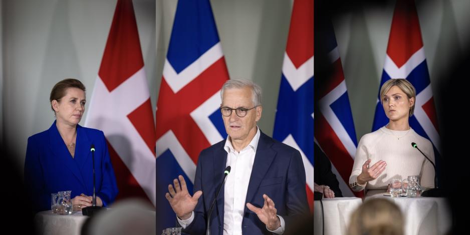 Danmarks statsminister Mette Frederiksen, Norges statsminister Jonas Gahr Støre og Islands statsminister Kristrún Frostadóttir. (Alle foto: Katja Säilä/Den finske statsministerens kontor) Danmarks statsminister Mette Frederiksen, Norges statsminister Jonas Gahr Støre og Islands statsminister Kristrún Frostadóttir. (Alle foto: Katja Säilä/Den finske statsministerens kontor)