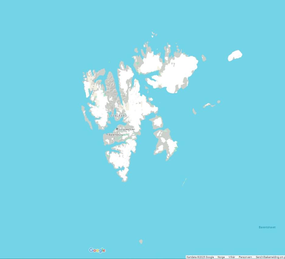 Kart over Svalbard