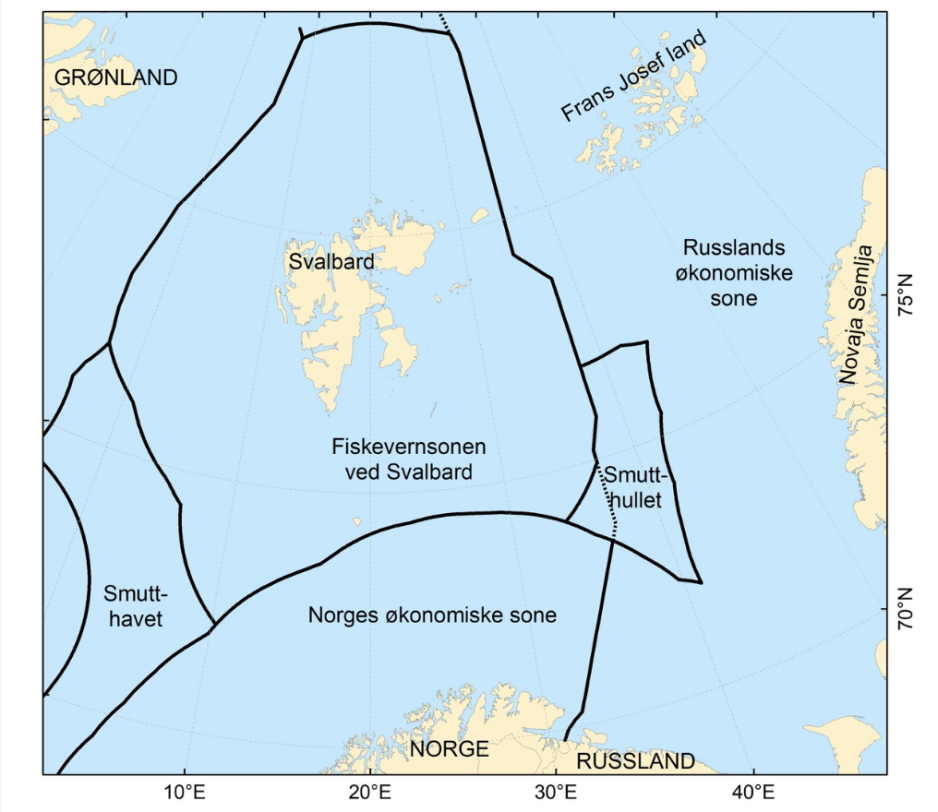 Barentshavet med grenser mellom Norges og Russlands økonomiske soner. (Kart: Havforskningsinstituttet) Barentshavet med grenser mellom Norges og Russlands økonomiske soner. (Kart: Havforskningsinstituttet)