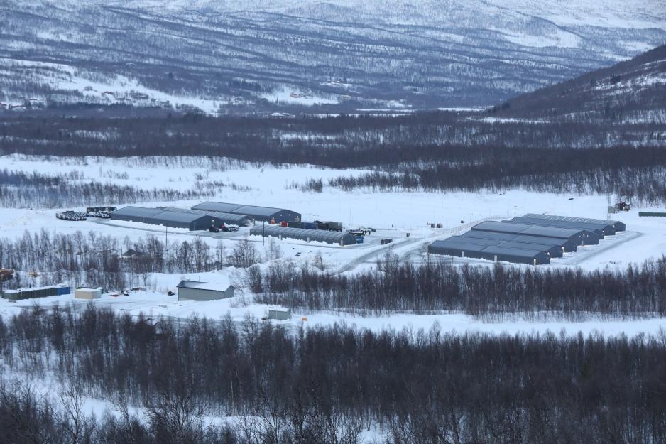 Akkasæter leir ved Blåtind skytefelt har blitt videreutviklet for å tilrettelegge for alliert trening, øving og forsterkning. Leiren skal være ferdig utbygd i 2026, og vil ha kapasitet til å huse 1200 personer. (Foto: Forsvaret)