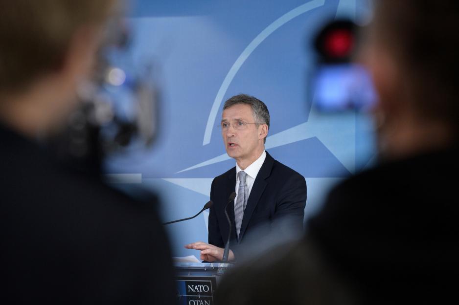 NATO Secretary General Jens Stoltenberg photographed following the NATO-Russia Council meeting yesterday. (Photo: NATO)