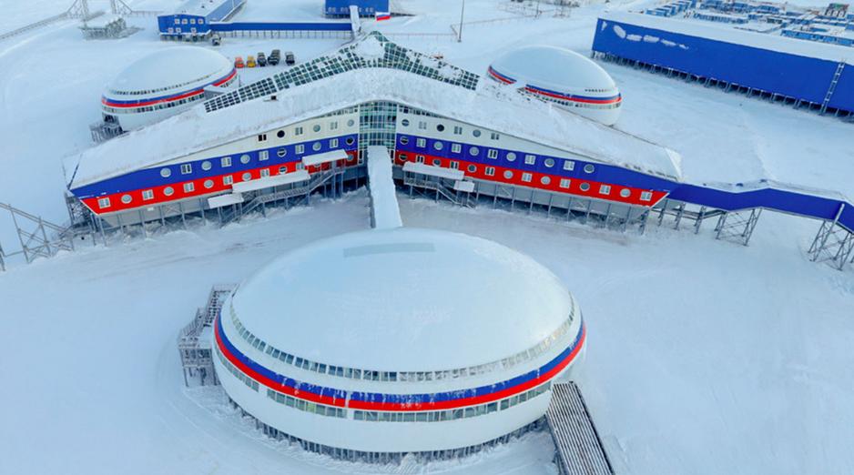 Central administrative and residential complex of the “Arkticheskiy Trilistnik” or Arctic Trefoil base (Photo: Courtesy of Ministry of Defense of the Russian Federation) Arctic-Trefoil