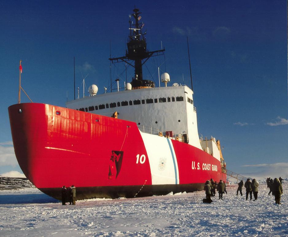 USCGC Polar Star icebreaker sits hove-to outside McMurdo Station, Antarctica. (Photo: PA2 Mariana O'Leary) USCGC Polar Star icebreaker sits hove-to outside McMurdo Station, Antarctica. (Photo: PA2 Mariana O'Leary)
