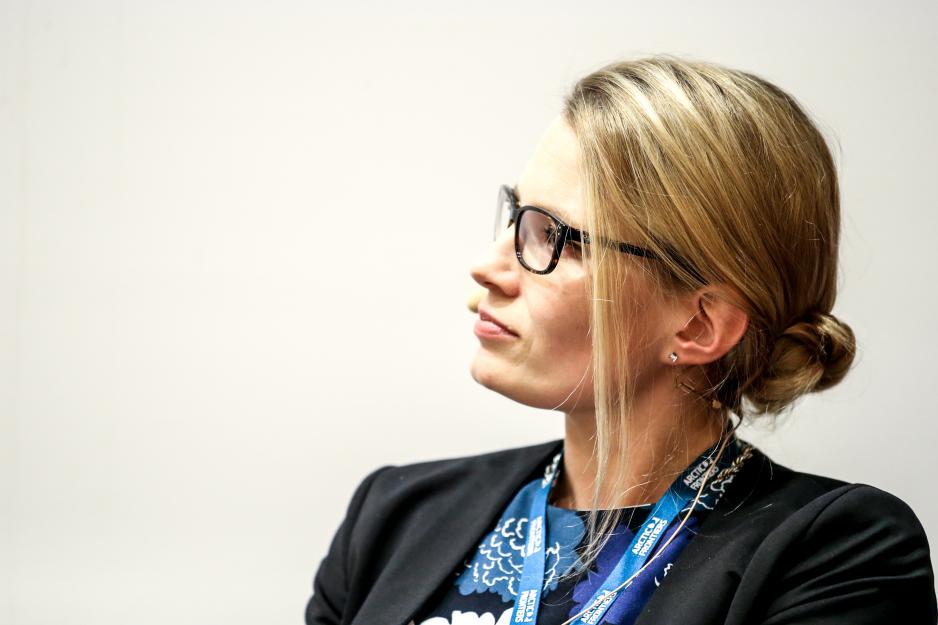 Director Anu Fredrikson of the secretariat of the Arctic Economic Council argues that the future of the Arctic is about digitalising the region. (Photo: Albertio Grohovaz/Arctic Frontiers.)