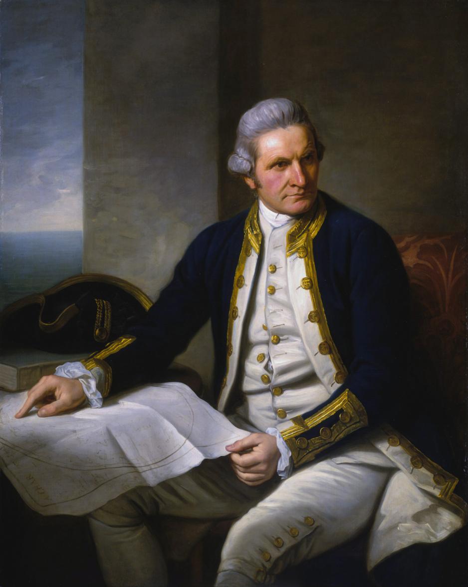 Captain James Cook, a portrait by Sir Nathaniel Dance-Holland in 1775. (Credit: https://commons.wikimedia.org/wiki/File:Captainjamescookportrait.jpg)