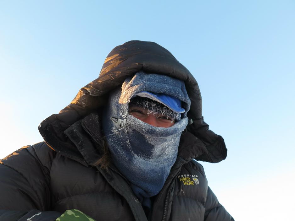 If it was supposed to be a frozen selfie, I would say: