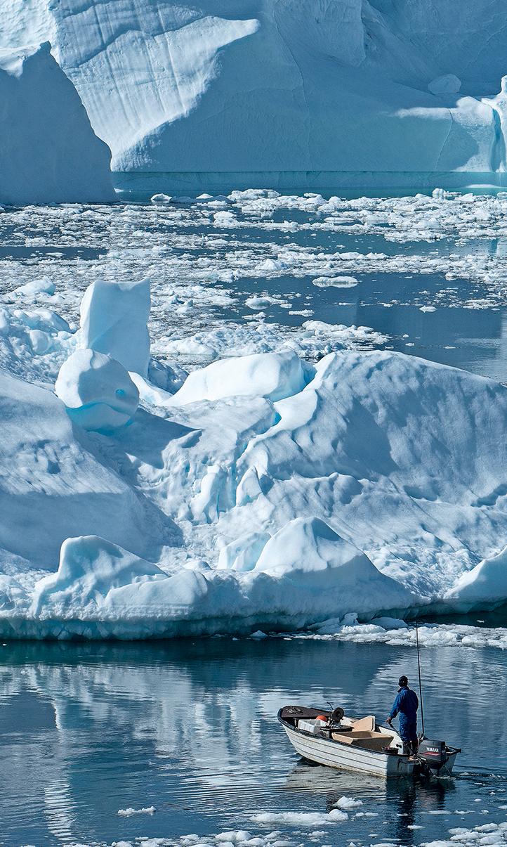 Et nytt formidlingssenter ved Ilulissat, nord for isfjorden Kangia, skal formidle det spektakulære områdets historie, utvikling og betydning, og bl.a. fortelle om klimaforandringenes betydning. (Foto: Jens V. Nielsen).