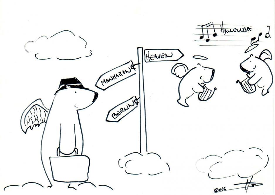 This drawing was inspired by great music and a saad goodbye with the artist Leonard Cohen. (Ill.: Haakon Sandvik)