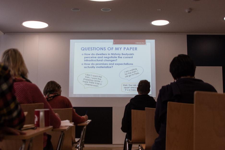 Presentation by Sigrid Schiesser at the CoRe Workshop in Vienna. (Photo by Alexander Meitz/University of Vienna).