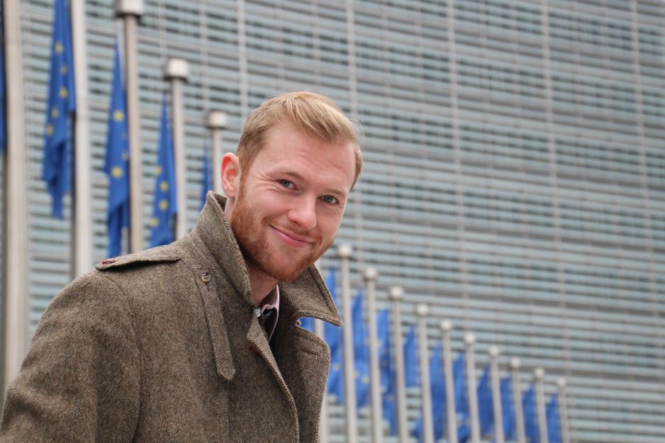 Special Advisor Torjus Kleiven Kandal at the North Norway European Office. (Photo: Maja Busch Sevaldsen)