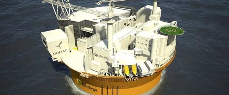 Goliat FPSO er laget for å tåle klimaet i Barentshavet, og er det første oljefeltet i sitt slag. (Foto: Statoil)