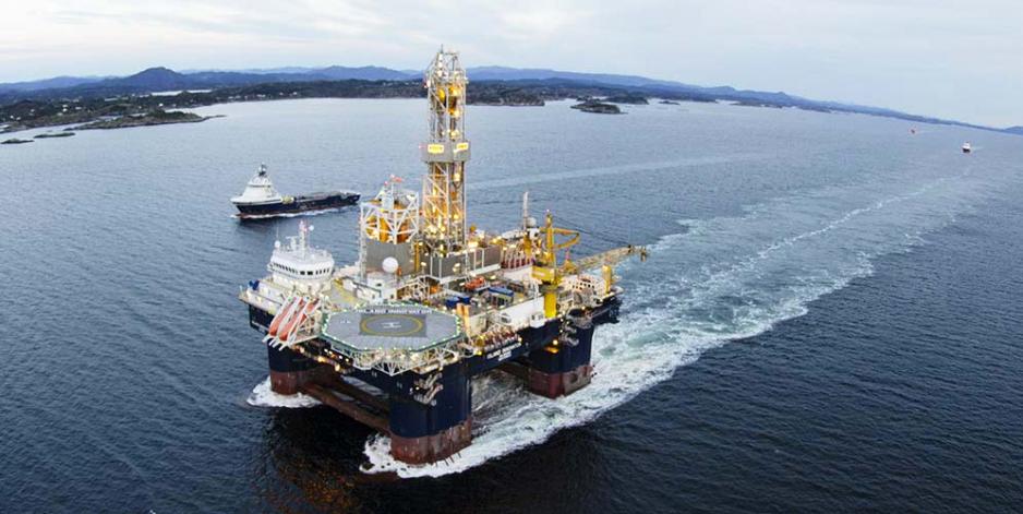 Riggen Island Innovator som fant gass i Alta-prospektet. Foto: Island Drilling
