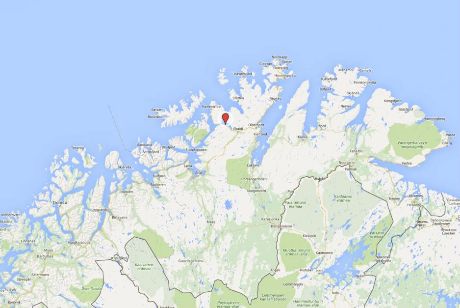 Repparfjorden ligger i Kvalsund kommune i Vest-Finnmark.