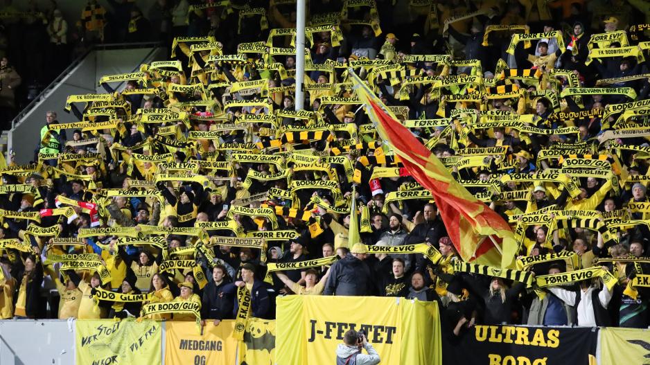 Glimt-fansen på Aspmyra stadion