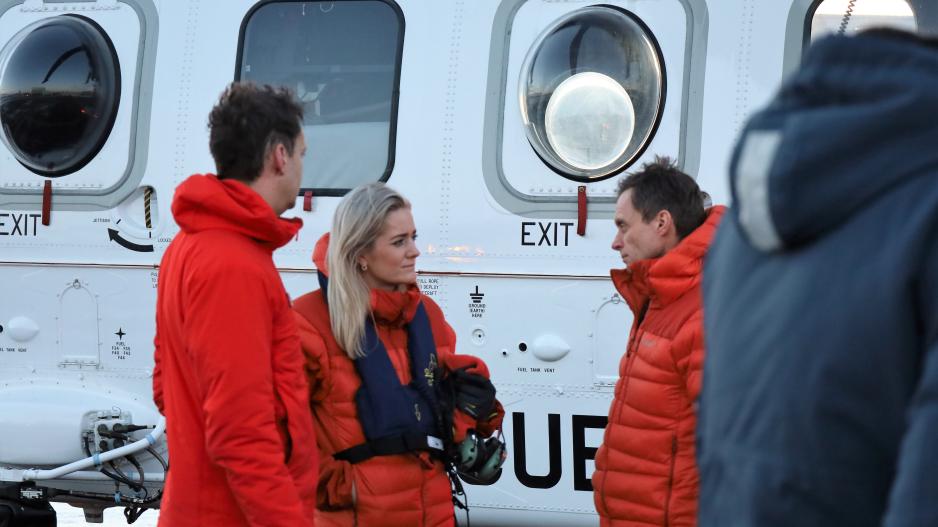 Justis- og beredskapsminister Mehl sammen med Sjef Luftforsvaret Rolf Folland