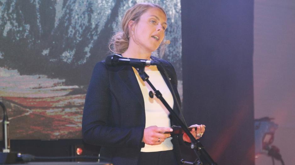 Anne Aanerud is the state secretary of the Norwegian Ministry of Defense and was present in Nordmela, Andøya, to speak on the opening day. (Photo: Trine Jonassen)