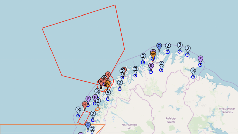 Gallery (3): Restricted areas in Northern Norway on Thursday 14 November. (Screenshot from NOTAM) Gallery (3): Restricted areas in Northern Norway on Thursday 14 November. (Screenshot from NOTAM)