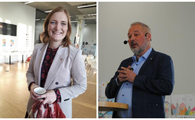 CEO Frode Nilsen of LNS suggests an approximate North Sea model to finance new mining projects. – These are national, not local, resources, Nilsen says. Mayor Ida Pinnerød (Labour) of Bodø concurs. (Photo: Arne F. Finne) // Konsernsjefen i LNS, Frode Nilsen, foreslår en tilnærmet Nordsjømodell for å finansiere nye gruveprosjekter. - Det er nasjonale, ikke lokale, ressurser, sier Nilsen, og får støtte fra Arbeiderpartiets Ida M. Pinnerød, ordfører i Bodø. (Foto: Arne F. Finne).