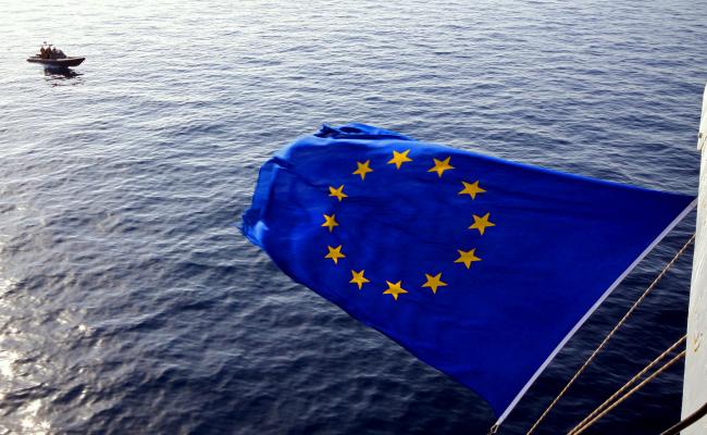 European-flagged vessel on the high seas.