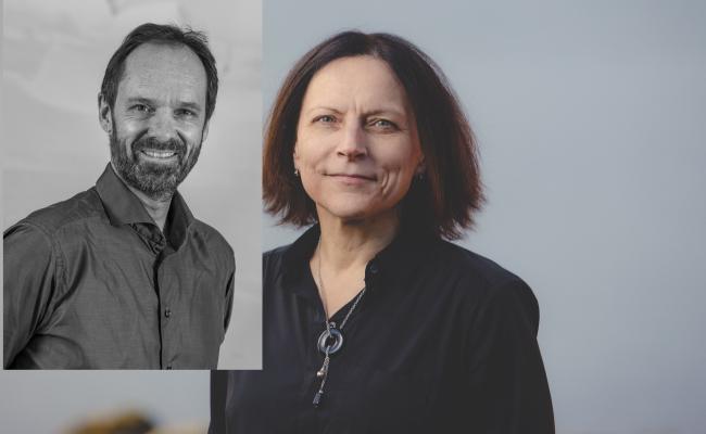 Direktør Jan Gunnar Winter og prosjektleder Anne Katrine Normann ved Senter for hav og Arktis Direktør Jan Gunnar Winter og prosjektleder Anne Katrine Normann ved Senter for hav og Arktis