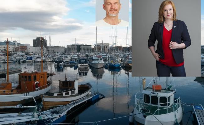 Leder Åshild Pettersen og gruppeleder Christian Torset i Nordland SV.