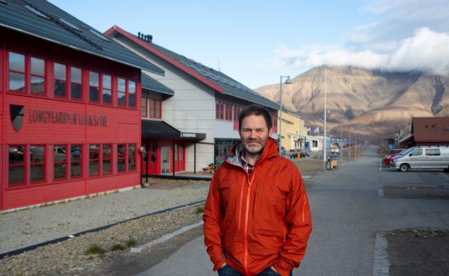Arild Olsen, leder i Longyearbyen lokalstyre og Ap-politiker. Foto Line Nagell Ylvisåker