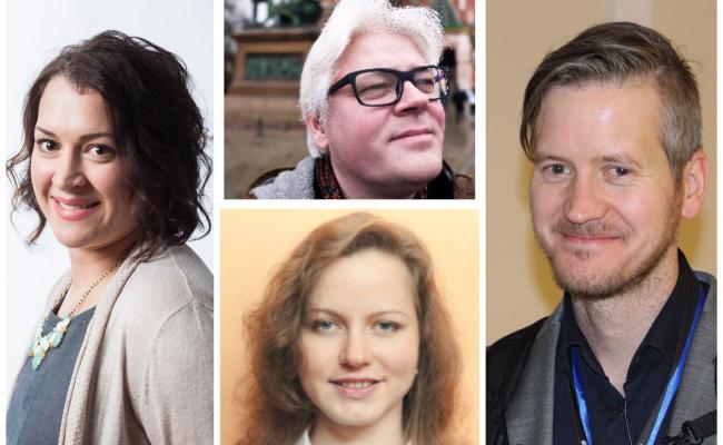 Elana W. Rowe, Rasmus G. Bertelsen, Mariia Kobzeva og Andreas Rapotnik.