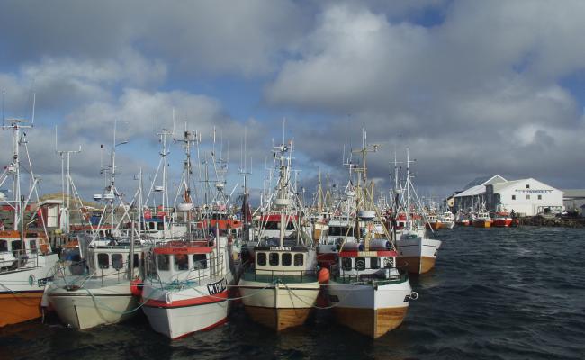 Fiskebåter til kai i Lofoten Fiskebåter til kai i Lofoten
