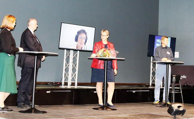 NOS jubileum Russland-Norge. Ida Pinnerød, Oddgeir Danielsen, Hanne S. Hansen, Salve Dahle. Kristin Høiby online.