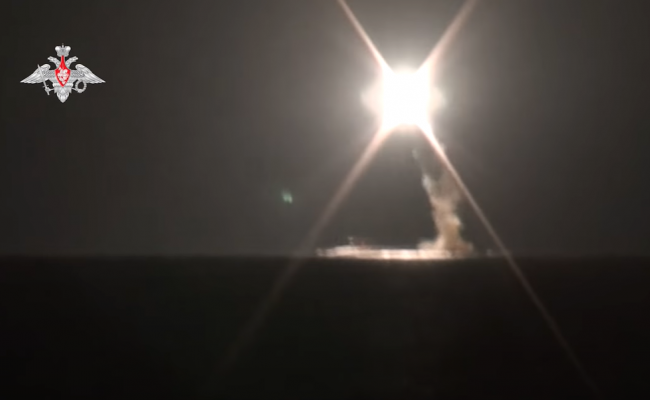 Test launch of the Zircon hypersonic missile from the Severodvinsk nuclear submarine