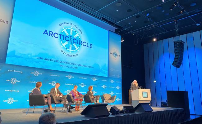 Panel om EU med Arne O. Holm, Arctic Circle 2021. (Foto: Trine Jonassen)