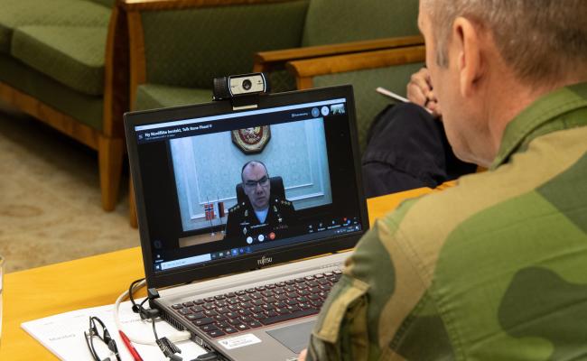 Videomøte mellom Odlo ved FOH og Moisejev ved Nordflåten.