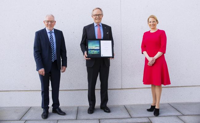 Frode Mellemvik, Felix Tschudi og Anu Fredrikson. High North Hero 2021.