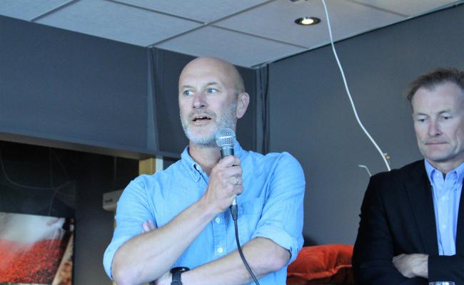 Arktisk råd-forsker Svein Vigeland Rottem under en debatt på Arendalsuka 2019.