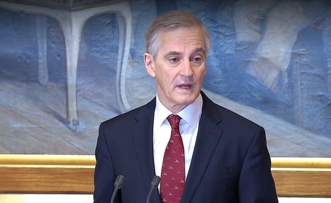 Jonas Gahr Støre på Stortinget