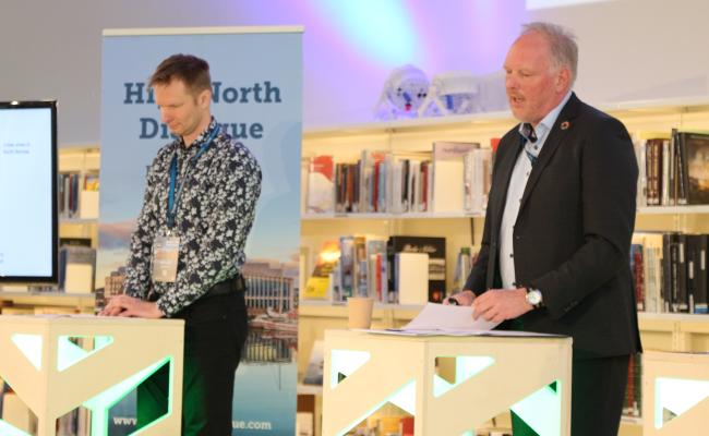 Andrei Mineev og Erlend Bullvåg presenterer Business Index North på High North Dialogue