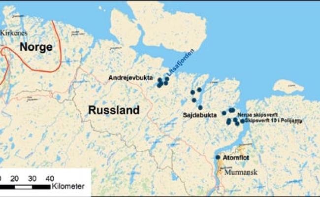 Baser for den russiske marinen og atomisbryterflåten i nærområdet til Norge. (Ill: Regjeringen) Baser for den russiske marinen og atomisbryterflåten i nærområdet til Norge. (Ill: Regjeringen)