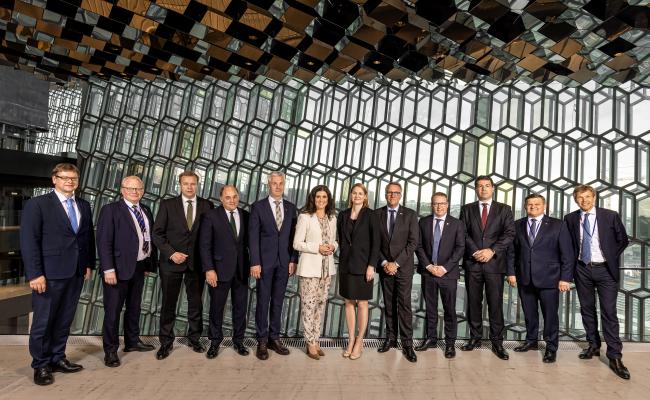 Northern Group ble etablert i 2010 på britisk initiativ for å fremme et mer sammenhengende og effektivt sikkerhets- og forsvarssamarbeid i Nord-Europa. Denne uken møttes forsvarsministrene i de tolv medlemslandene i Reykjavik. (Foto: Islands utenriksministerium)