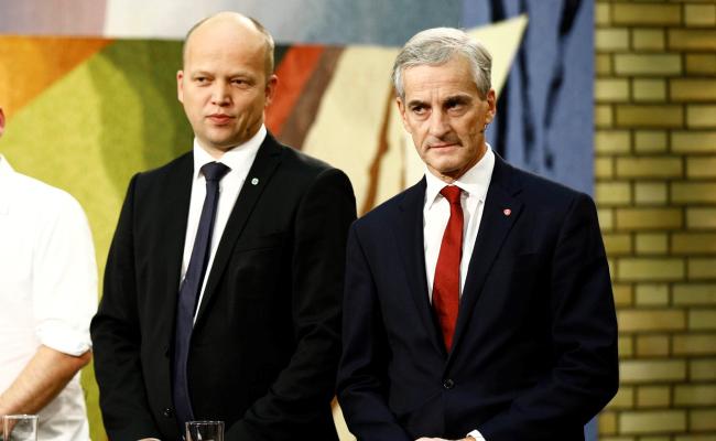 Trygve Slagsvold Vedum og Jonas Gahr Støre