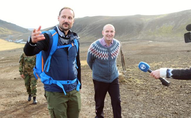   Kronprins Haakon og president Guðni Thorlacius Jóhannesson av Island
