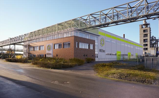 Illustrasjon av planlagt REEtec-fabrikk Illustrasjon av planlagt REEtec-fabrikk
